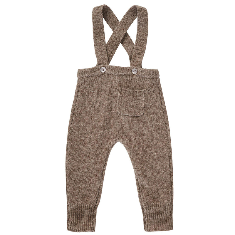 Baby Brown Knitted Wool Dungaree - CÉMAROSE | Children's Fashion Store - 1