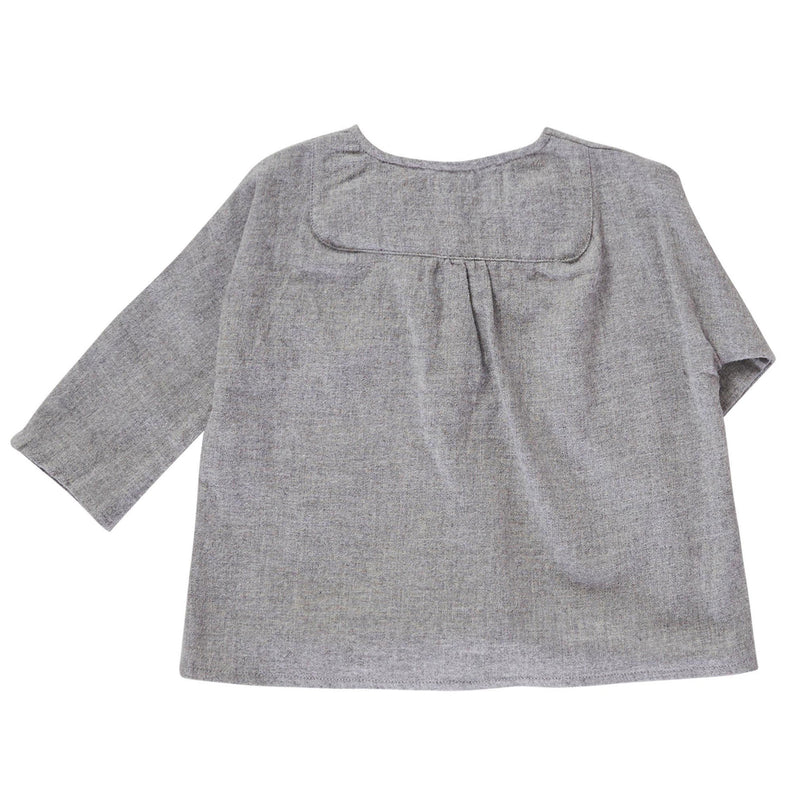 Baby Boys Cocoon Grey Check Cotton Shirt - CÉMAROSE | Children's Fashion Store - 2