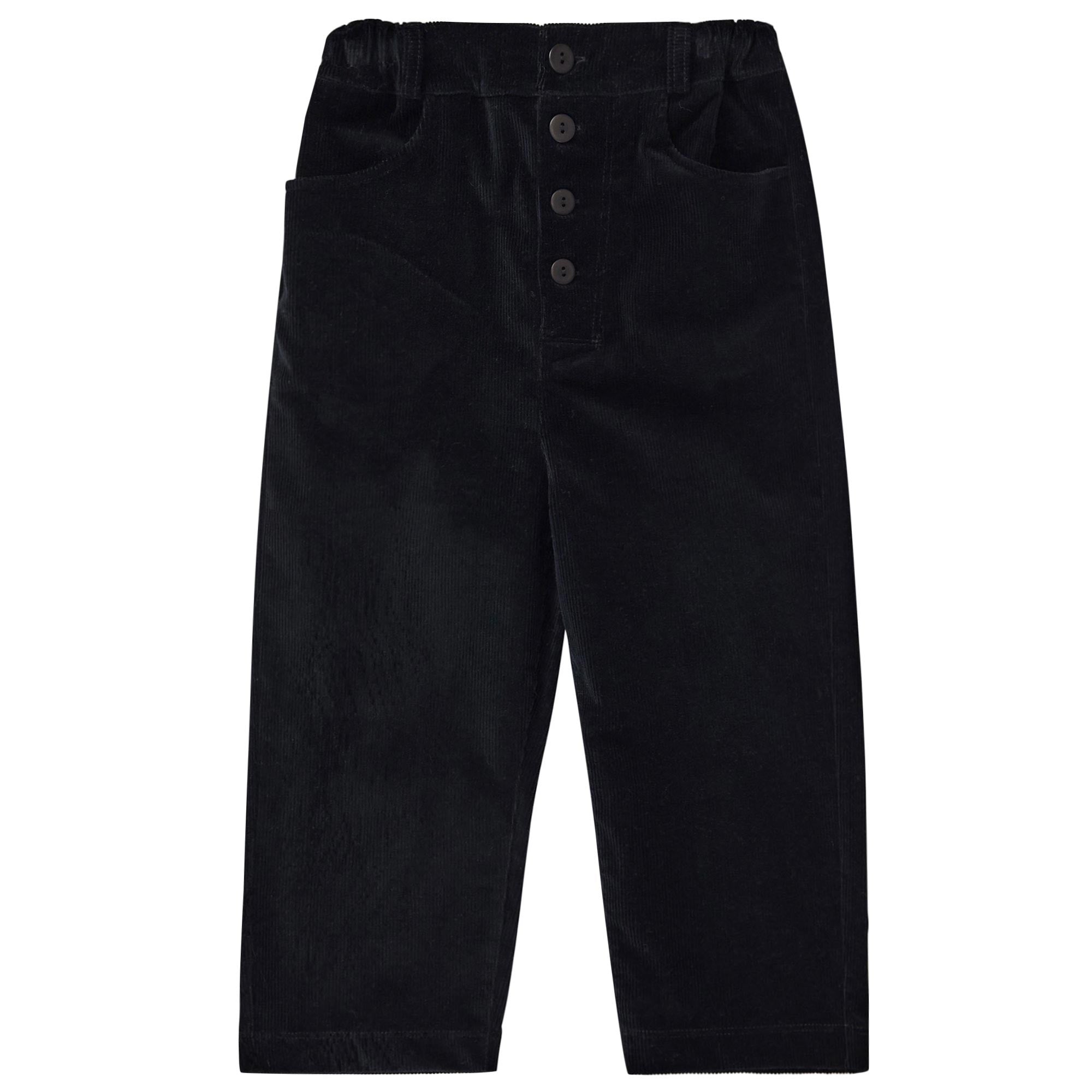 Boys Black Cotton Jersey Trousers - CÉMAROSE | Children's Fashion Store - 1