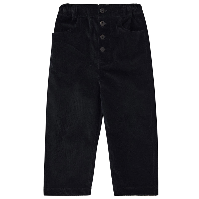 Boys Black Cotton Jersey Trousers - CÉMAROSE | Children's Fashion Store - 1