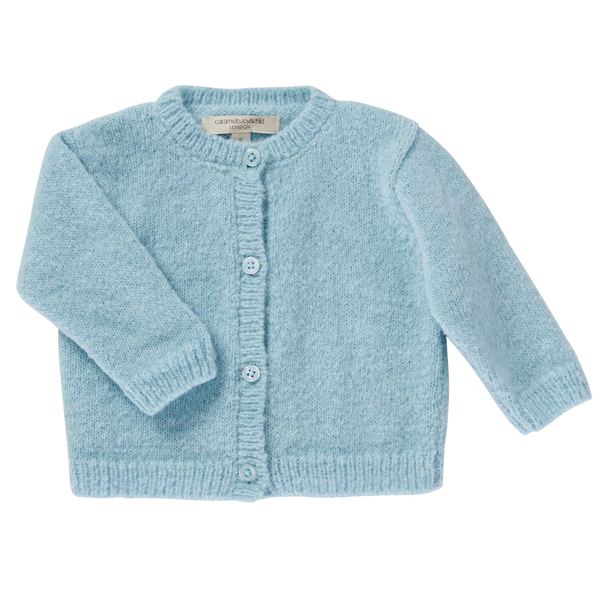 Baby Boys Ice Blue Knitted Cardigans - CÉMAROSE | Children's Fashion Store - 1