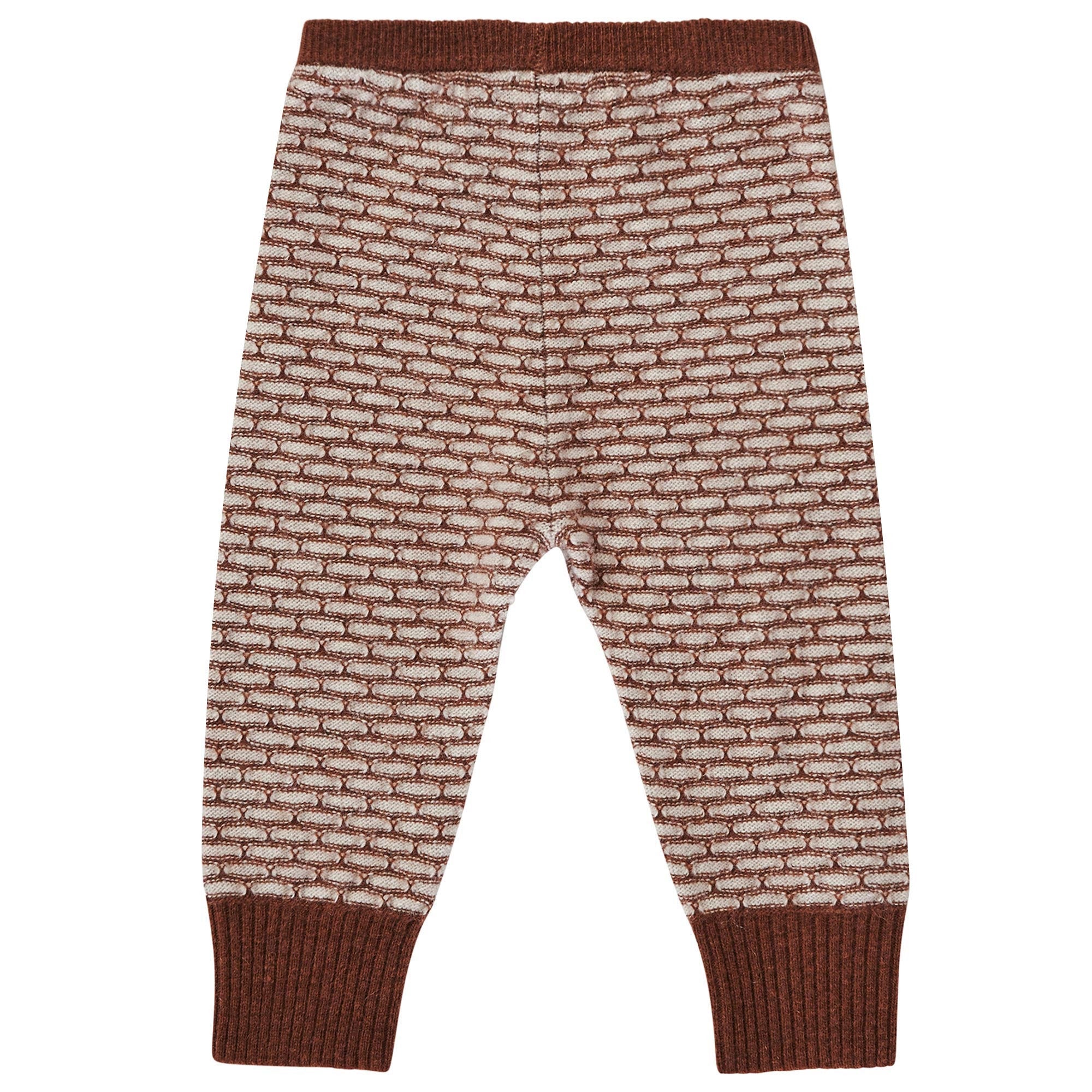Baby Brown Check Knitted Wool Trousers - CÉMAROSE | Children's Fashion Store - 2
