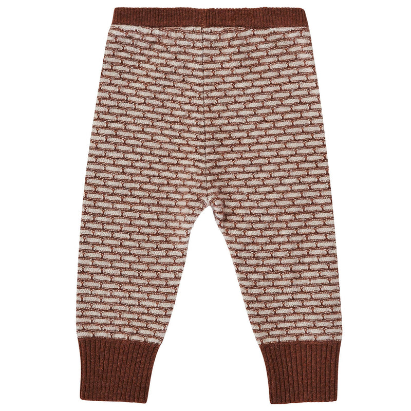 Baby Brown Check Knitted Wool Trousers - CÉMAROSE | Children's Fashion Store - 2