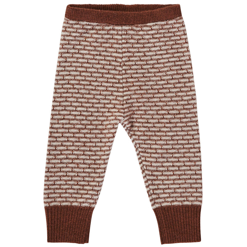 Baby Brown Check Knitted Wool Trousers - CÉMAROSE | Children's Fashion Store - 1