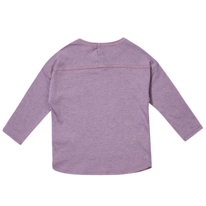 Baby Light Purple Cotton & Wool Jersey T-Shirt - CÉMAROSE | Children's Fashion Store - 2