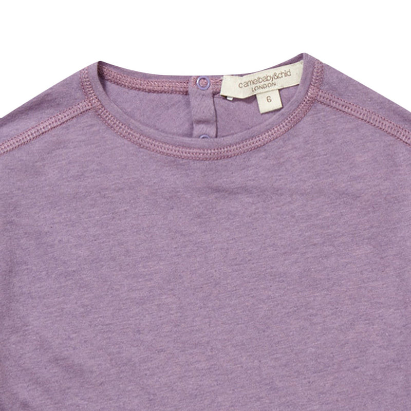 Baby Light Purple Cotton & Wool Jersey T-Shirt - CÉMAROSE | Children's Fashion Store - 3