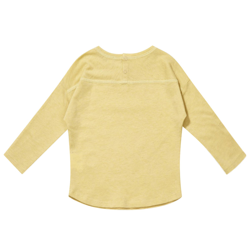 Baby Mellow Yellow Cotton & Wool Jersey T-Shirt - CÉMAROSE | Children's Fashion Store - 2