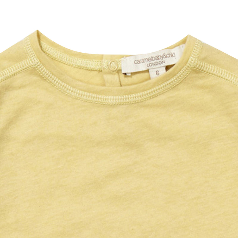 Baby Mellow Yellow Cotton & Wool Jersey T-Shirt - CÉMAROSE | Children's Fashion Store - 3