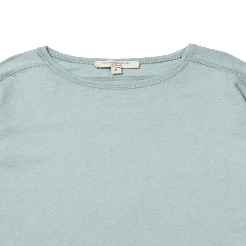 Boys & Girls Light Blue Cotton & Wool Jersey T-Shirt - CÉMAROSE | Children's Fashion Store - 2