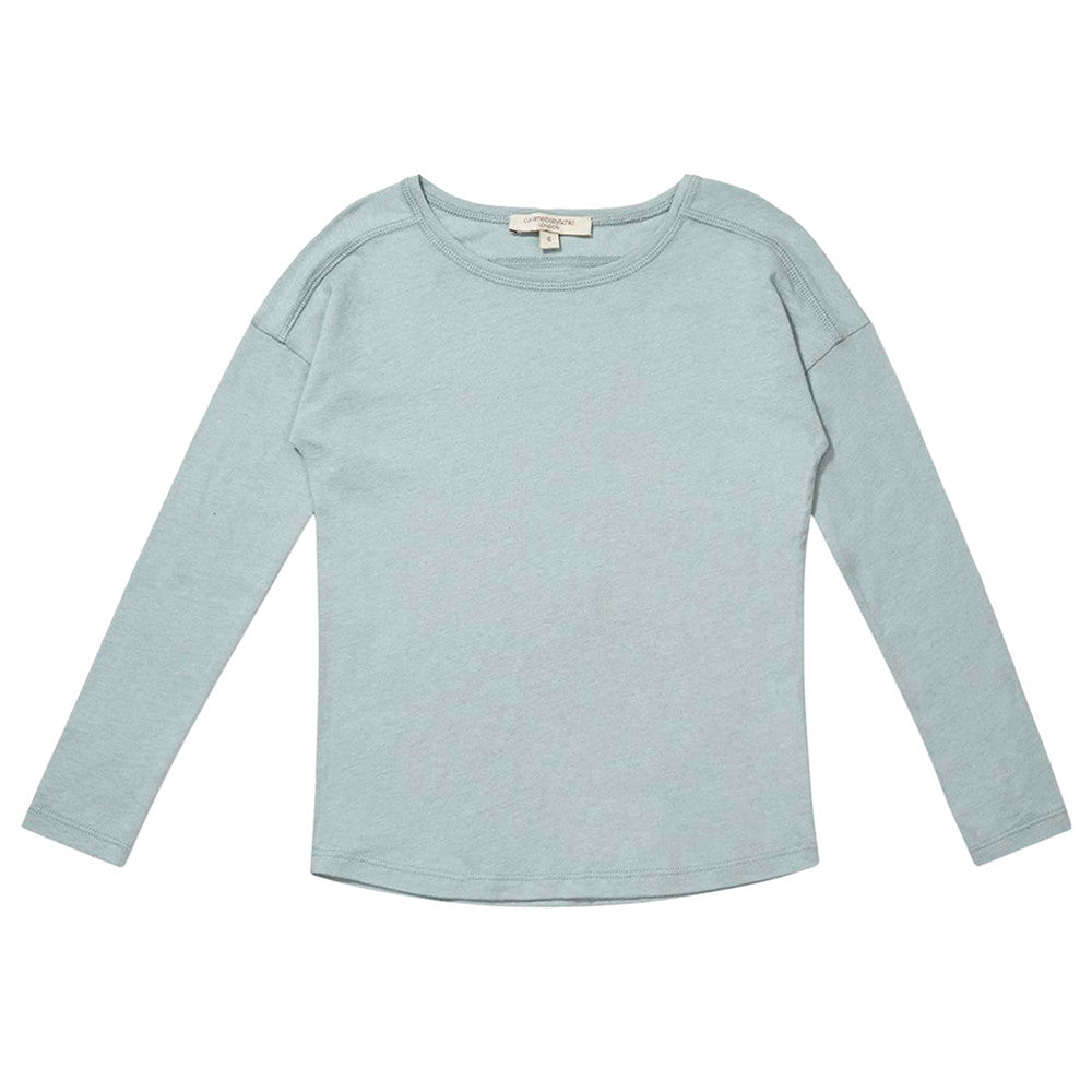 Boys & Girls Light Blue Cotton & Wool Jersey T-Shirt - CÉMAROSE | Children's Fashion Store - 1