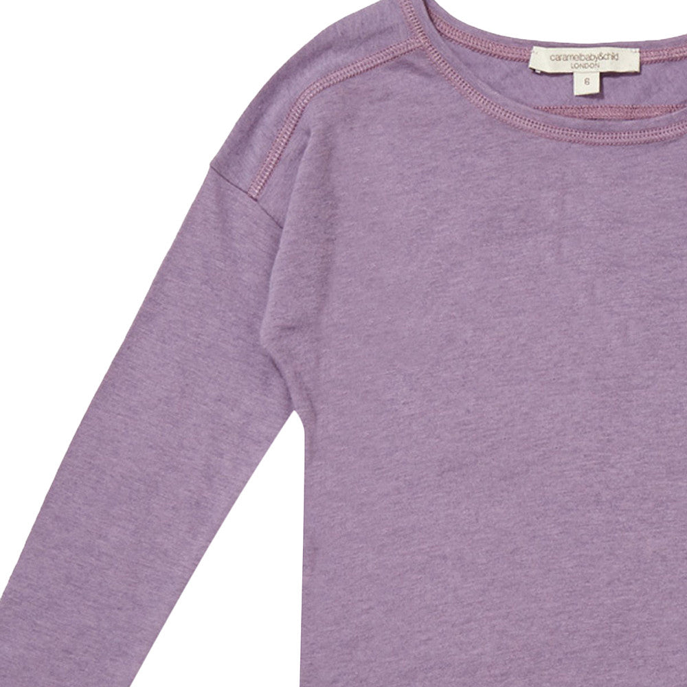 Boys & Girls Light Purple Cotton & Wool Jersey T-Shirt - CÉMAROSE | Children's Fashion Store - 2