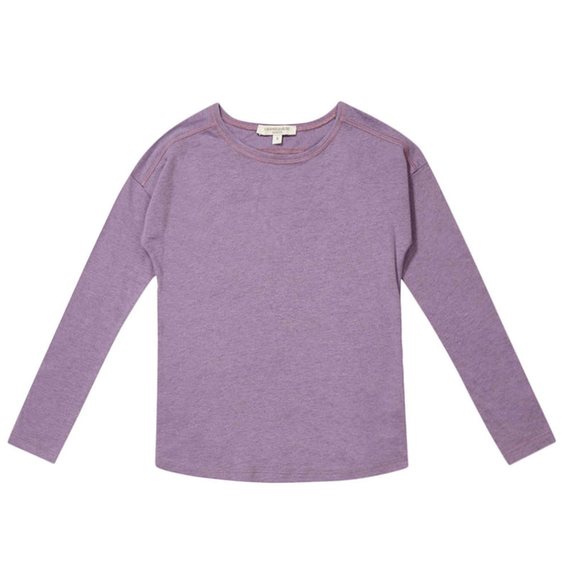 Boys & Girls Light Purple Cotton & Wool Jersey T-Shirt - CÉMAROSE | Children's Fashion Store - 1