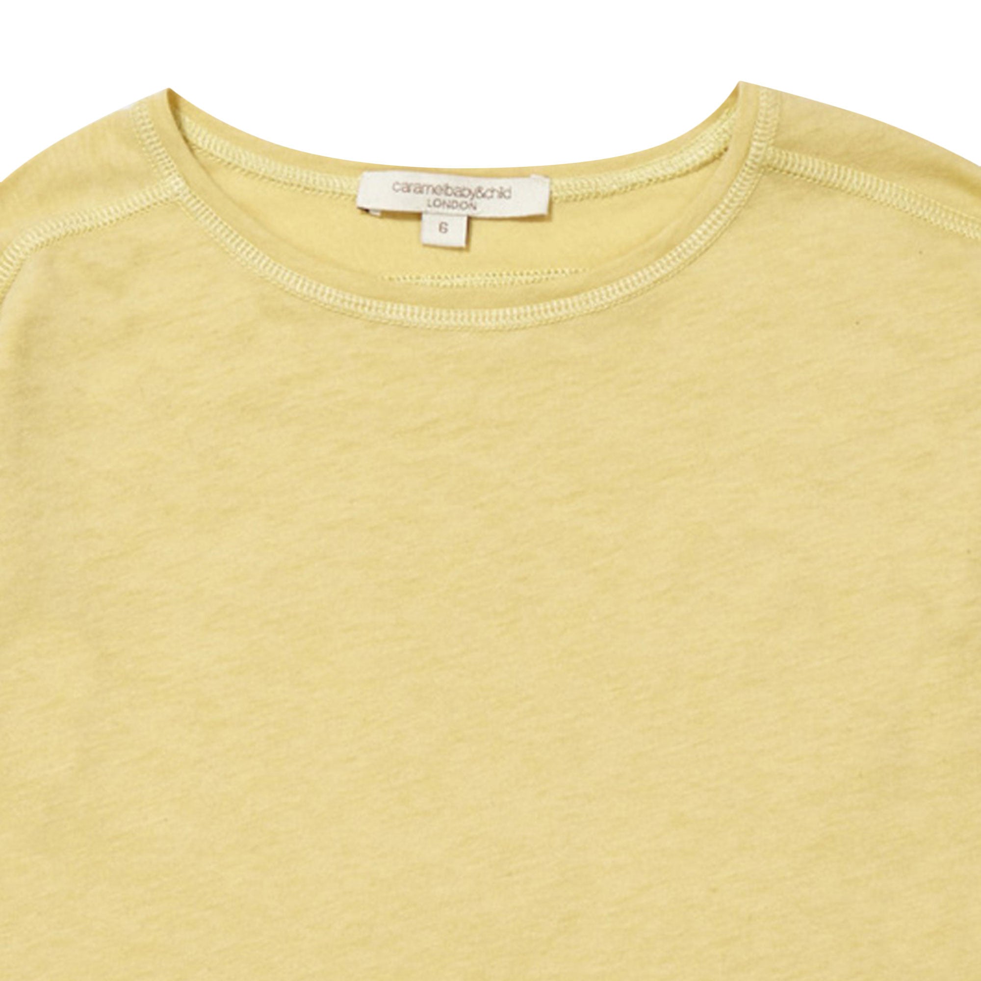 Boys & Girls Mellow Yellow Cotton & Wool Jersey T-Shirt - CÉMAROSE | Children's Fashion Store - 2