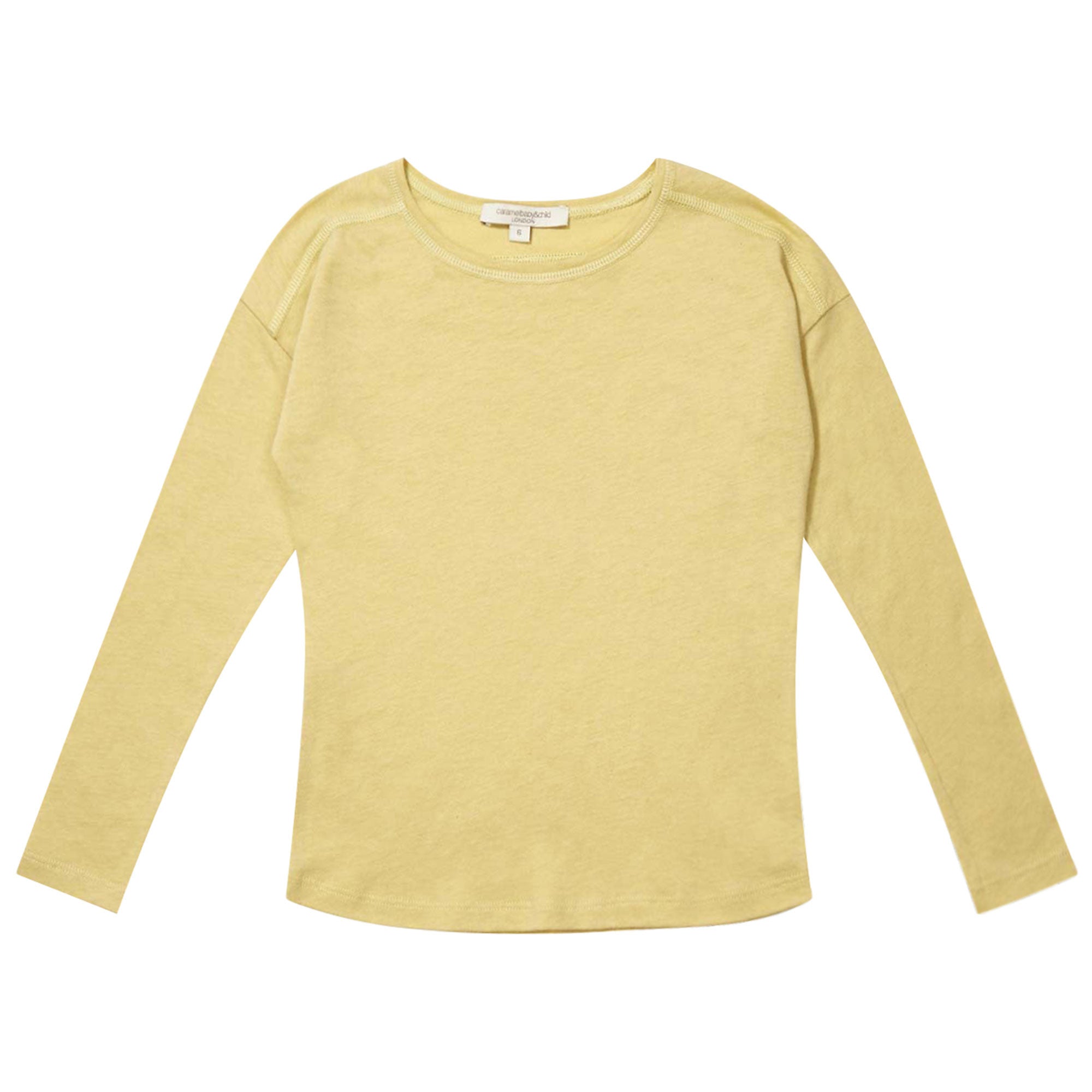 Boys & Girls Mellow Yellow Cotton & Wool Jersey T-Shirt - CÉMAROSE | Children's Fashion Store - 1