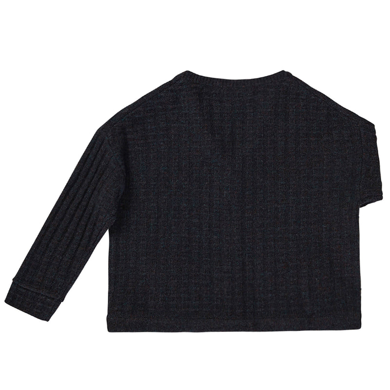 Boys Black Knitted Wool Cardigans With Patch Pocket - CÉMAROSE | Children's Fashion Store - 2