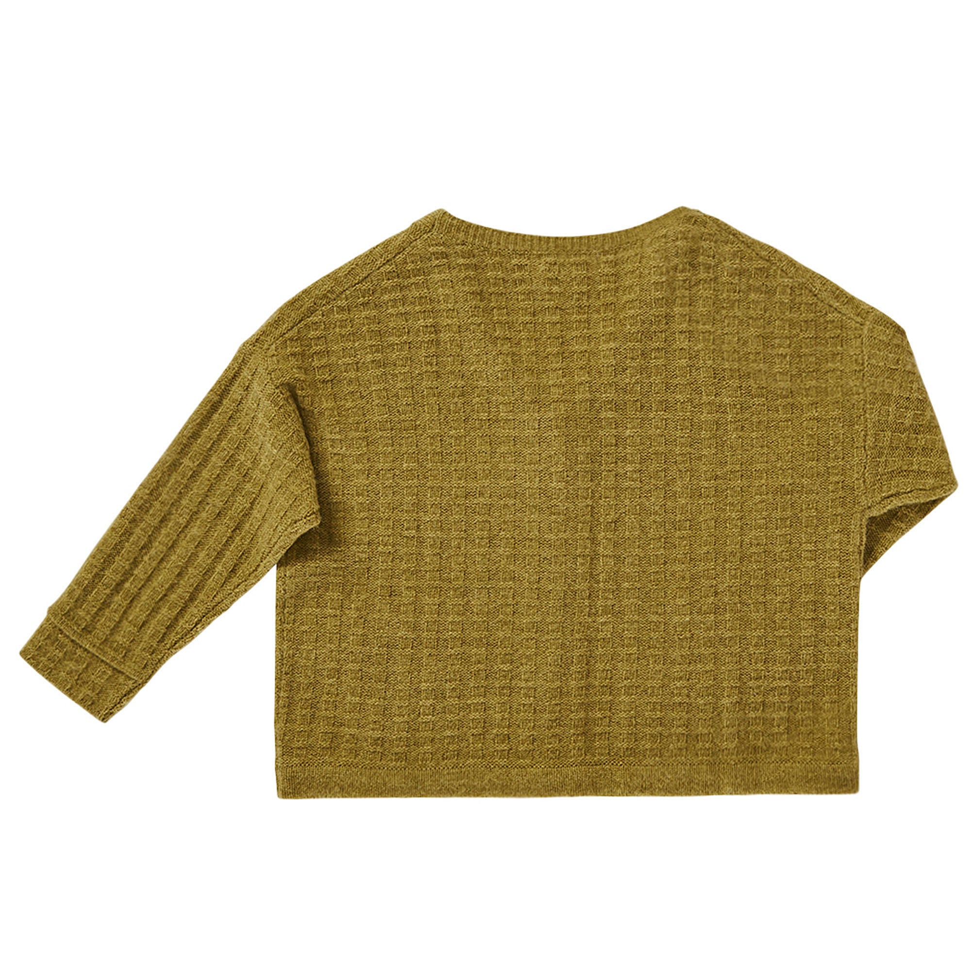 Boys Lime Knitted Wool Cardigans With Patch Pocket - CÉMAROSE | Children's Fashion Store - 2