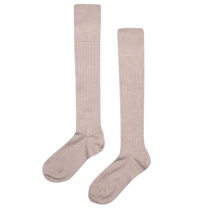 Girls Pale Blue Rib Knee Knitted Sock - CÉMAROSE | Children's Fashion Store