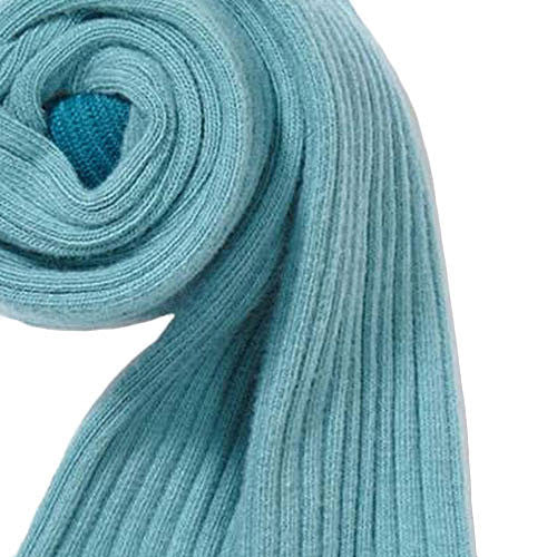 Girls Turquoise Blue Rib Knitted Cotton Tights - CÉMAROSE | Children's Fashion Store - 2
