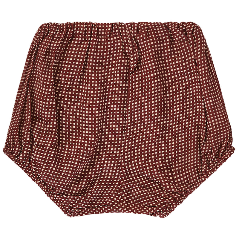 Baby Dark Red Woven Bloomer - CÉMAROSE | Children's Fashion Store - 2