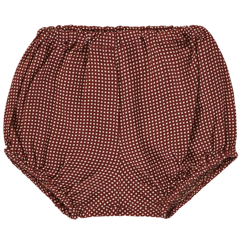 Baby Dark Red Woven Bloomer - CÉMAROSE | Children's Fashion Store - 1