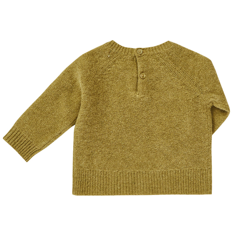 Baby Boys Lime-green Knitted Wool Sweater - CÉMAROSE | Children's Fashion Store - 2