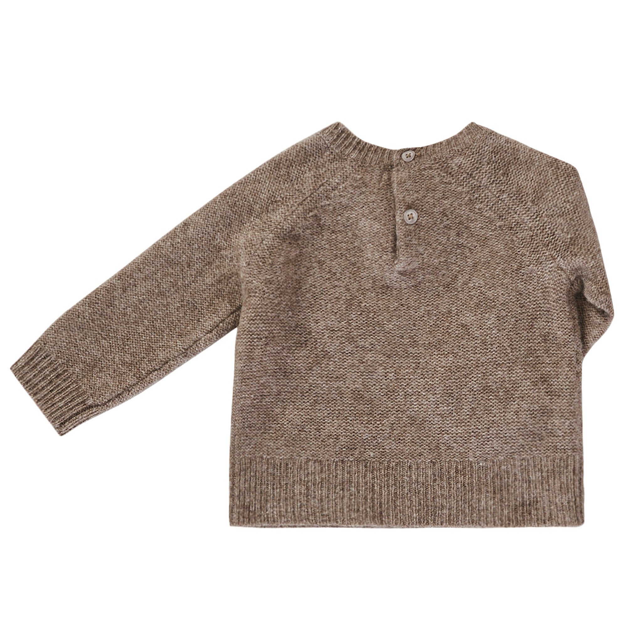Baby Boys Grey Knitted Wool Sweater - CÉMAROSE | Children's Fashion Store - 2