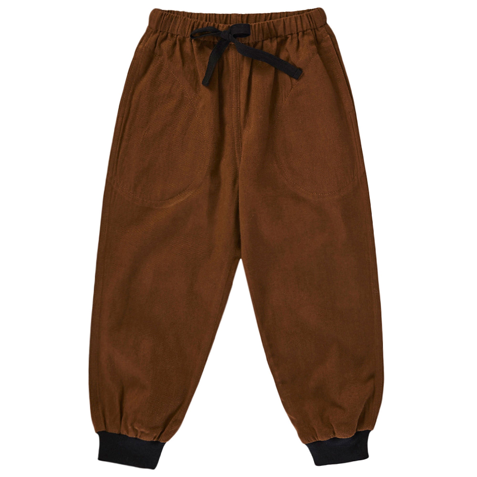 Boys & Girls Brown Cotton Woven Trousers - CÉMAROSE | Children's Fashion Store - 1