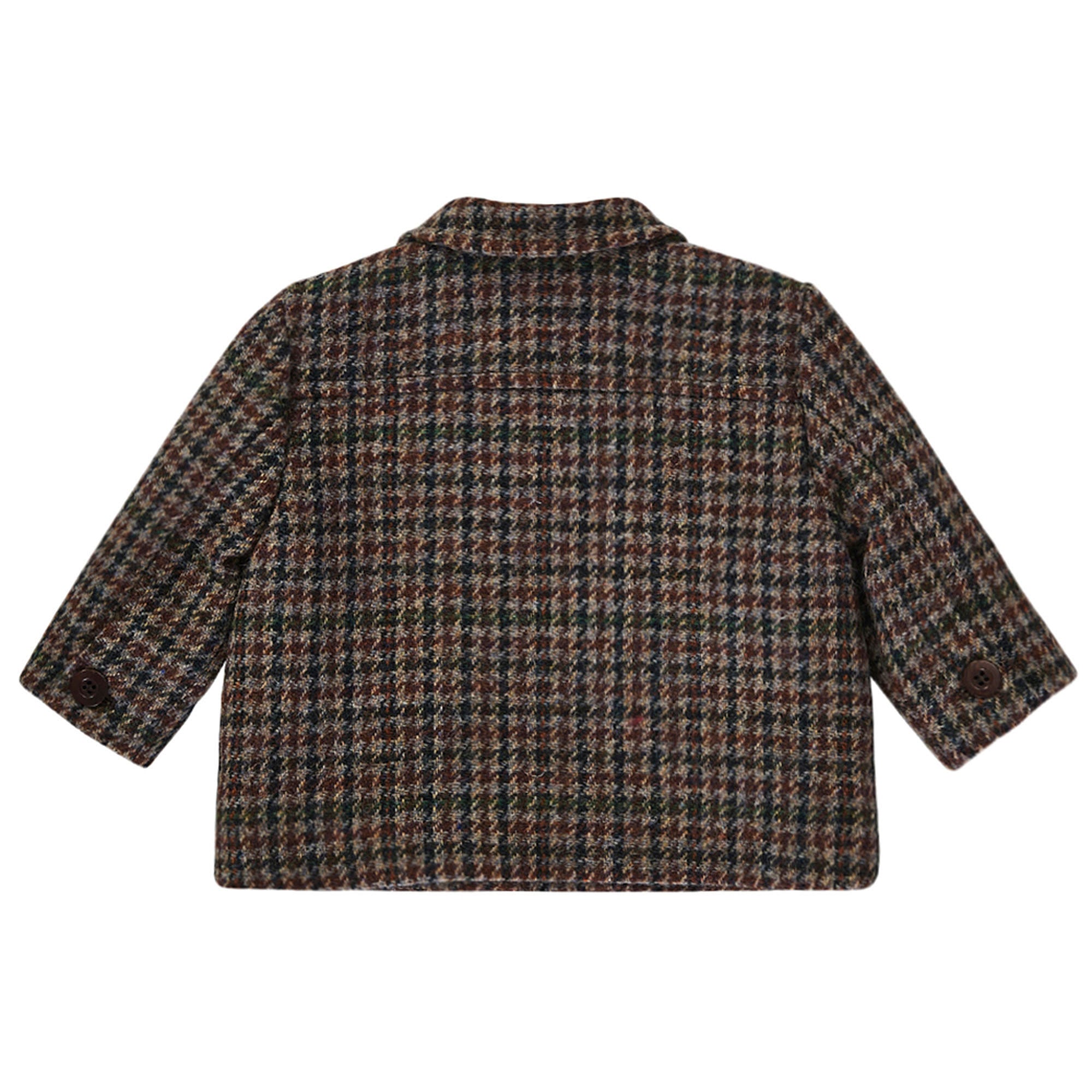 Baby Boys Grey Hsrris Tweed Wool Coat - CÉMAROSE | Children's Fashion Store - 2