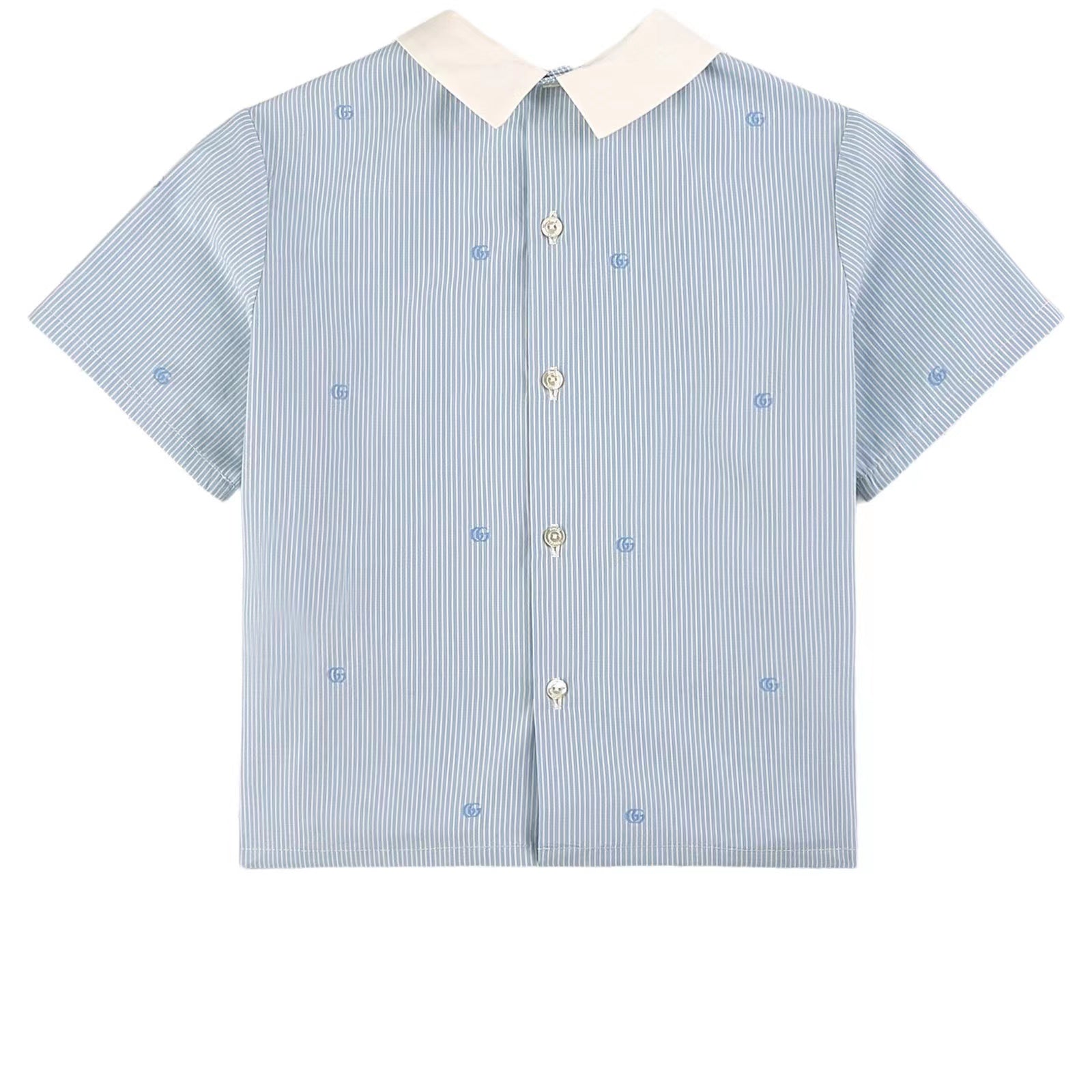 Baby Boys & Girls Blue Cotton Shirt