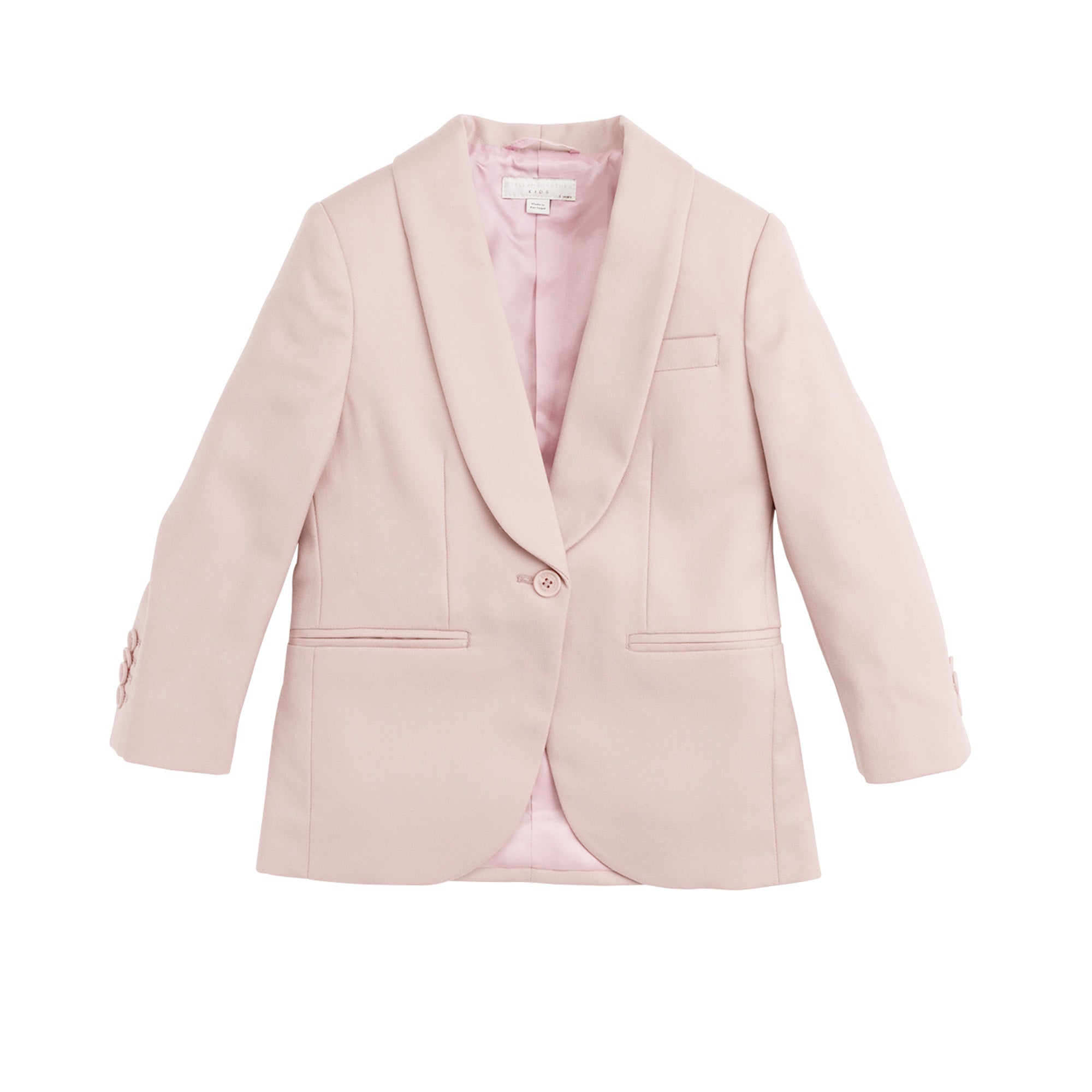 Girls Peach Pink Wool Suit
