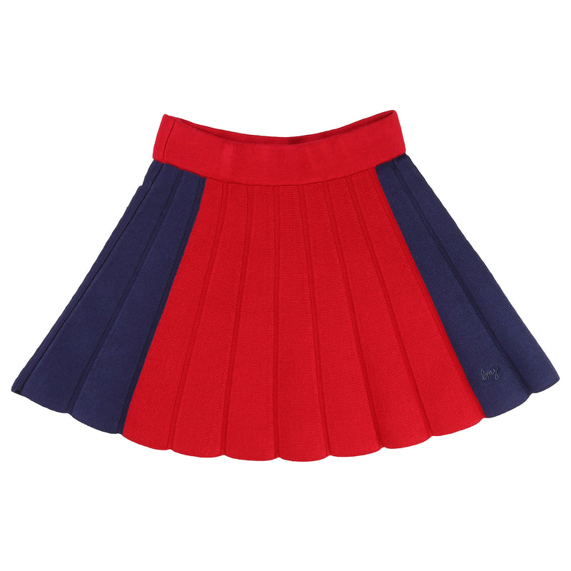 Girls Red & Navy Blue Ruflled Skirt - CÉMAROSE | Children's Fashion Store