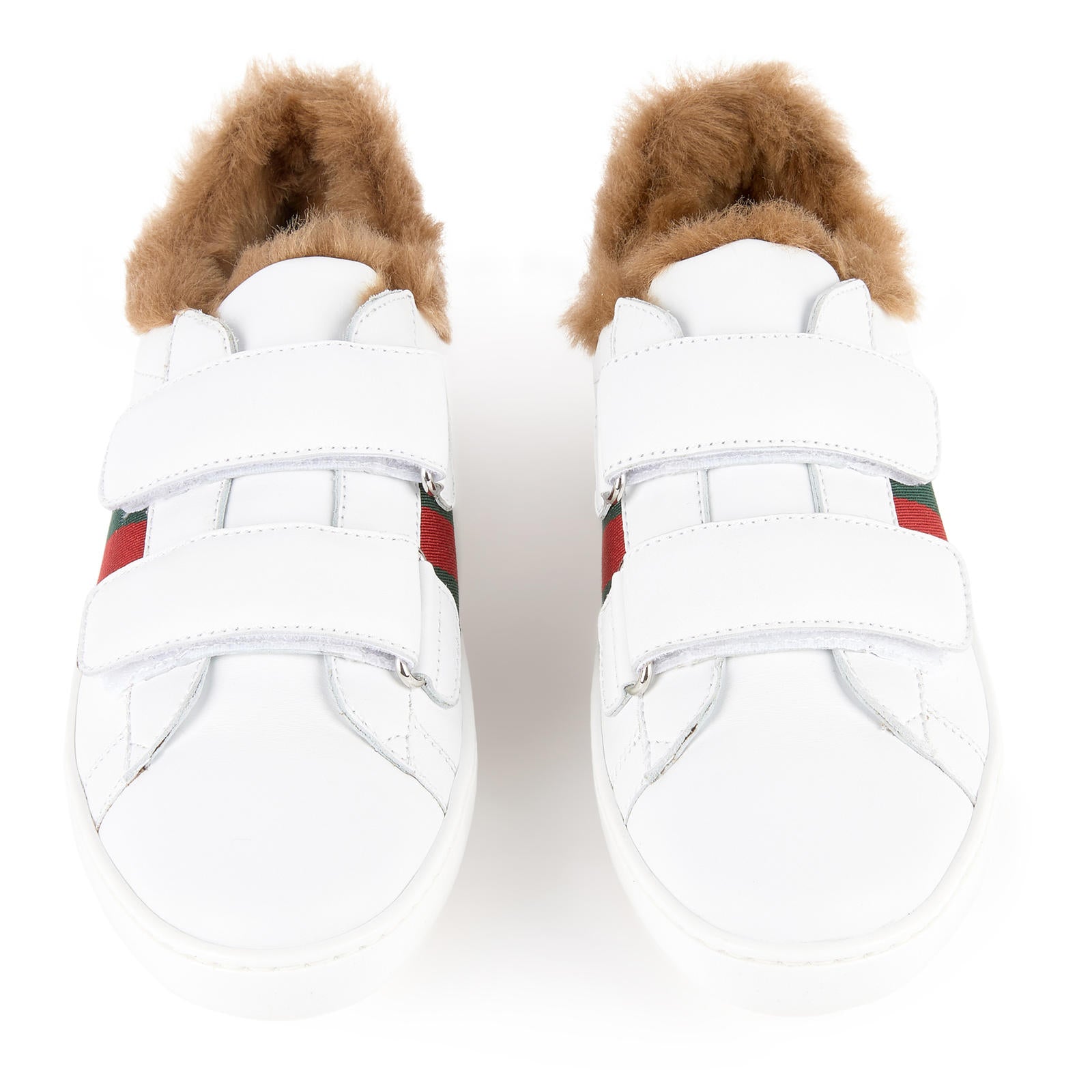 Baby Girls White Leather Trainers