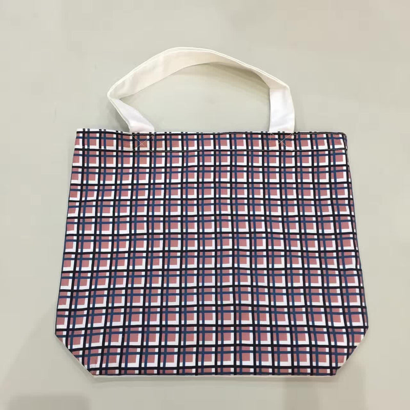 Girls White Fancy Printed & Check Trims Bag - CÉMAROSE | Children's Fashion Store - 3