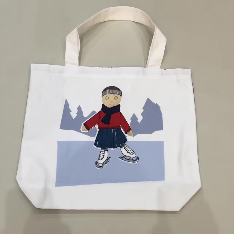 Girls White Fancy Printed & Check Trims Bag - CÉMAROSE | Children's Fashion Store - 2
