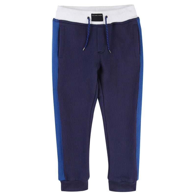 Boys Navy Blue Rib Cuffs Cotton Trouser - CÉMAROSE | Children's Fashion Store