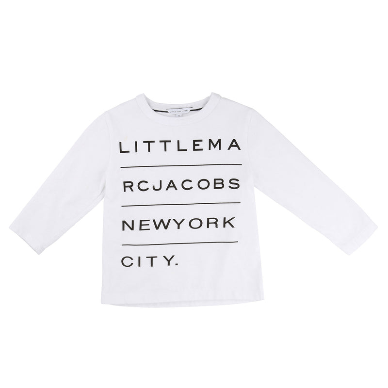 Boys White Cotton Slogan Printed T-Shirt - CÉMAROSE | Children's Fashion Store