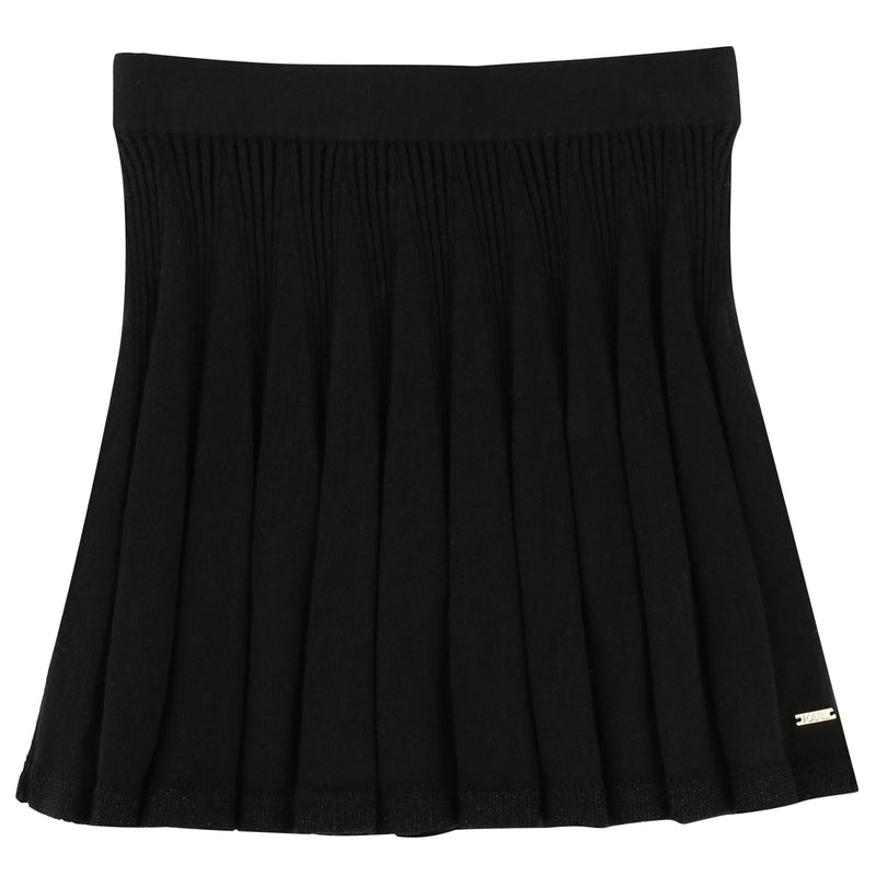 Girls Black Ruffled Cotton Skirt - CÉMAROSE | Children's Fashion Store