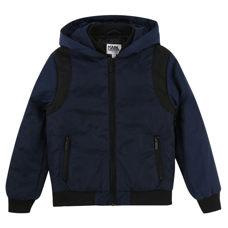 Boys Dark Indigo Hooded Jacket - CÉMAROSE | Children's Fashion Store