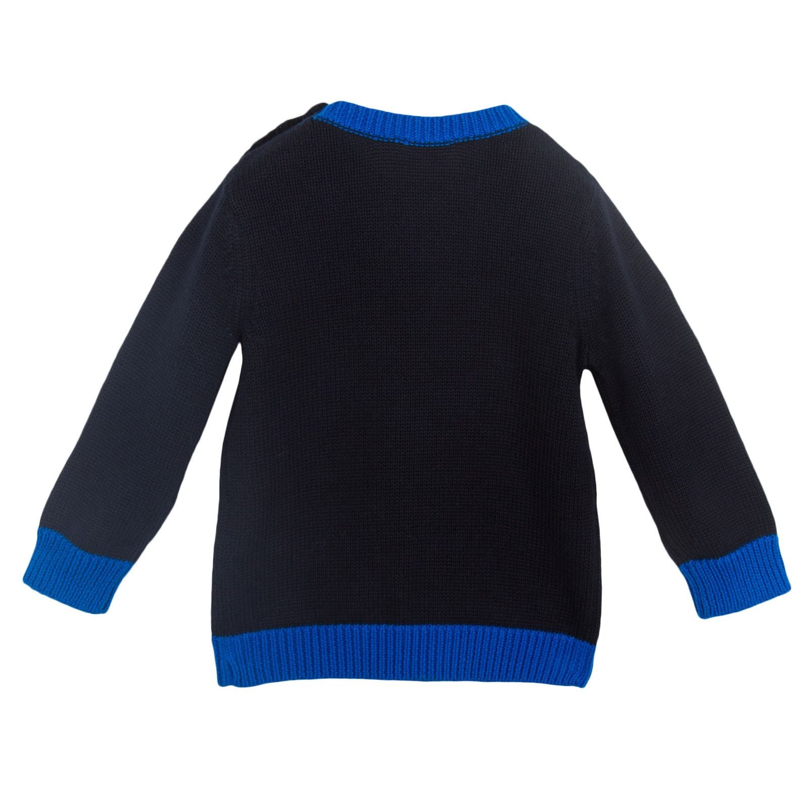 Boys Navy Blue 'Mr Marc' Knitted Sweater - CÉMAROSE | Children's Fashion Store - 2