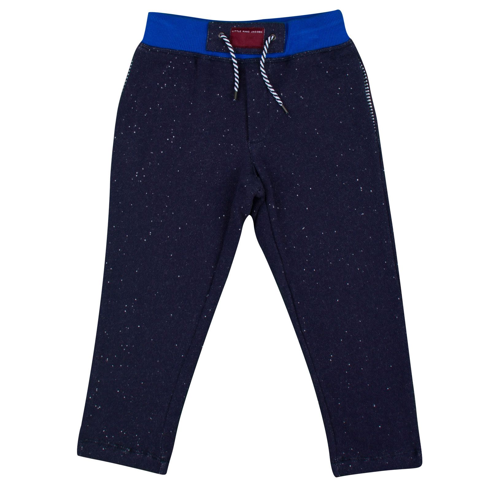 Boys Navy Blue Cotton Jersey Trousers - CÉMAROSE | Children's Fashion Store - 1