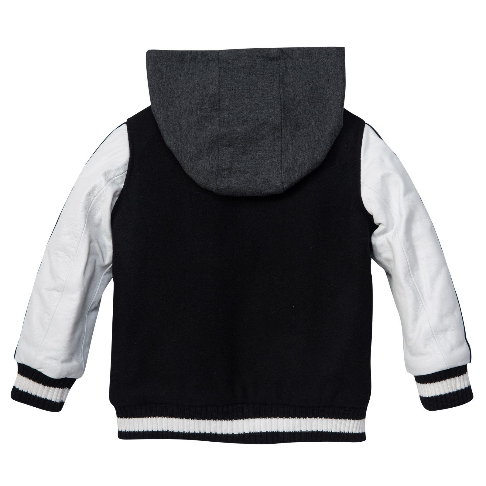 Boys Black&White Padded Varsity Jacket - CÉMAROSE | Children's Fashion Store - 2
