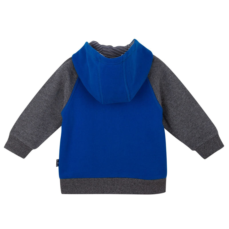 Baby Boys Blue&Grey Hooded Tracksuit - CÉMAROSE | Children's Fashion Store - 2