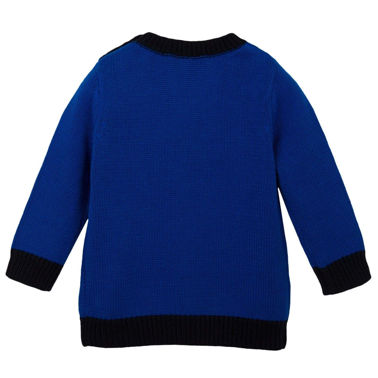 Baby Boys Blue 'Mr Marc' Knitted Sweater - CÉMAROSE | Children's Fashion Store - 2
