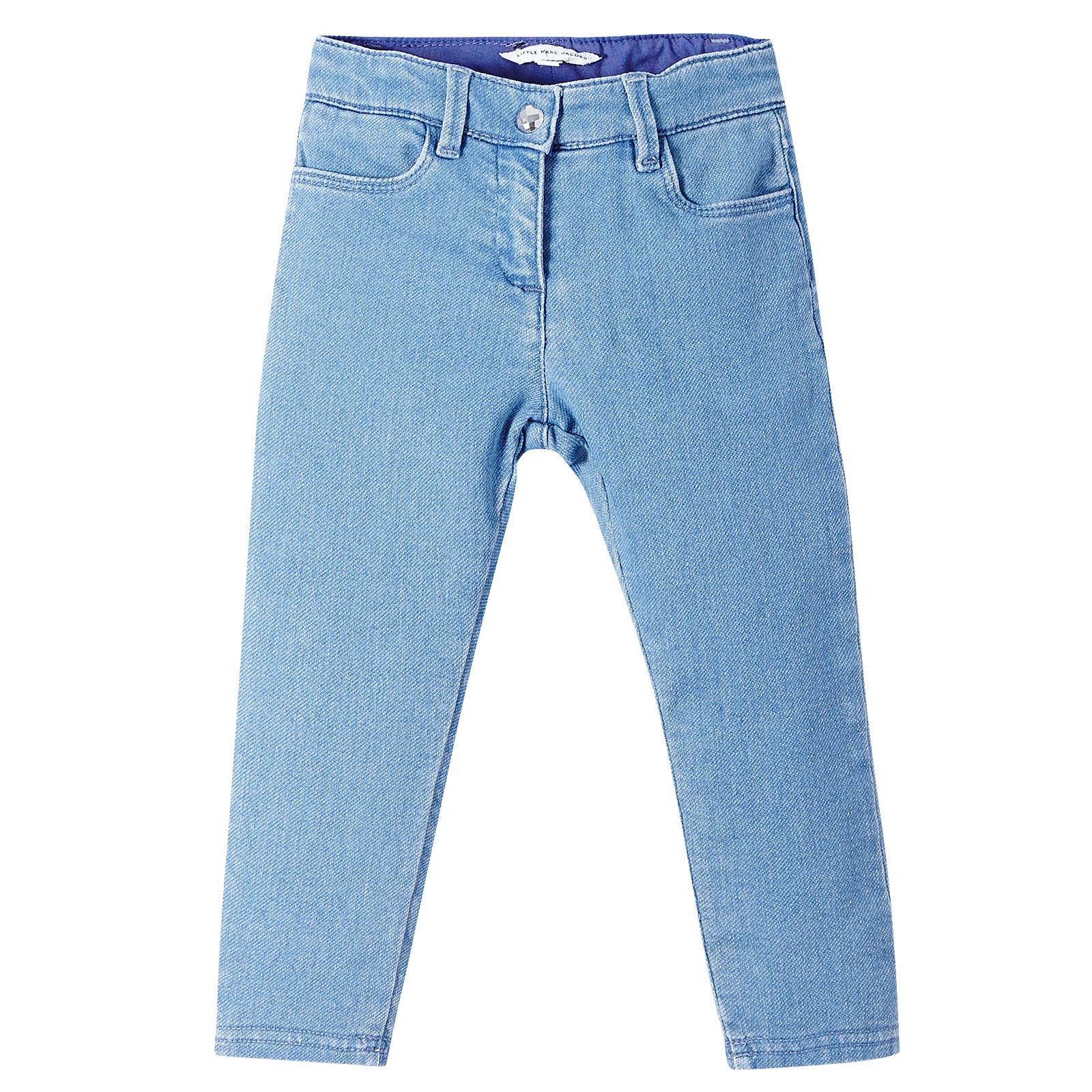 Baby Girls Light Blue Denim Stretch Jeans - CÉMAROSE | Children's Fashion Store - 1
