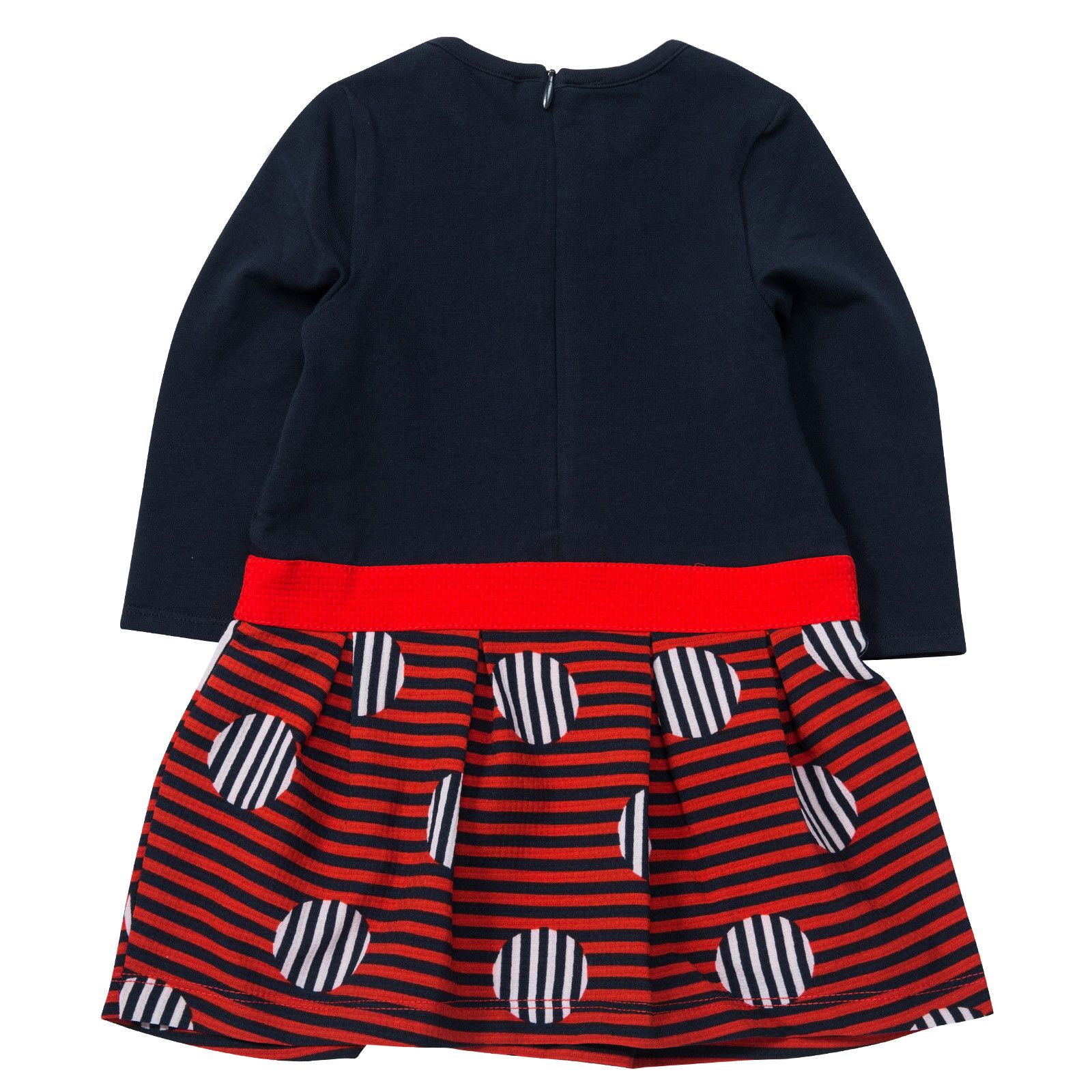 Baby Girls Navy Blue&Red Geometric Print Dress - CÉMAROSE | Children's Fashion Store - 2