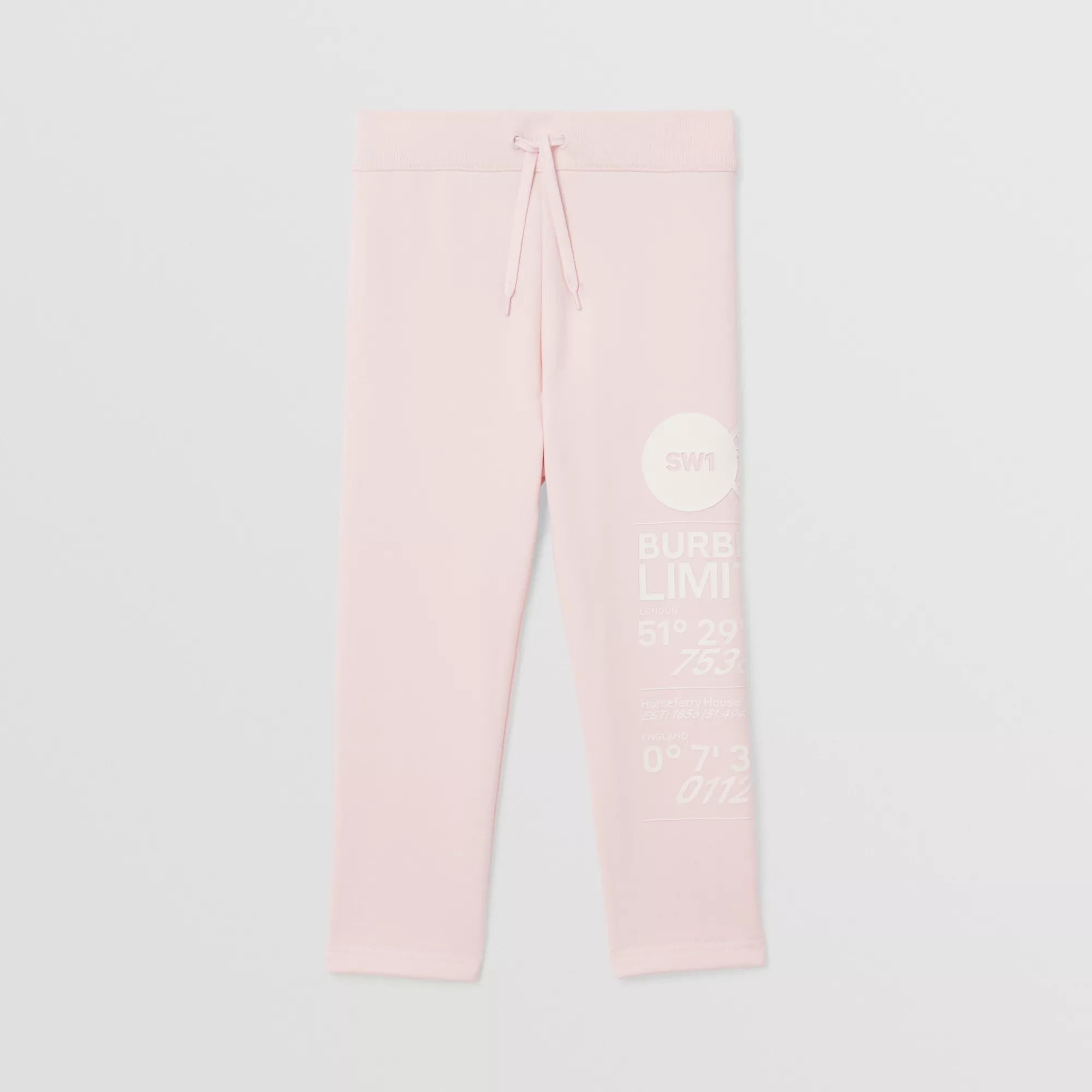 Girls Pink Logo Cotton Trousers