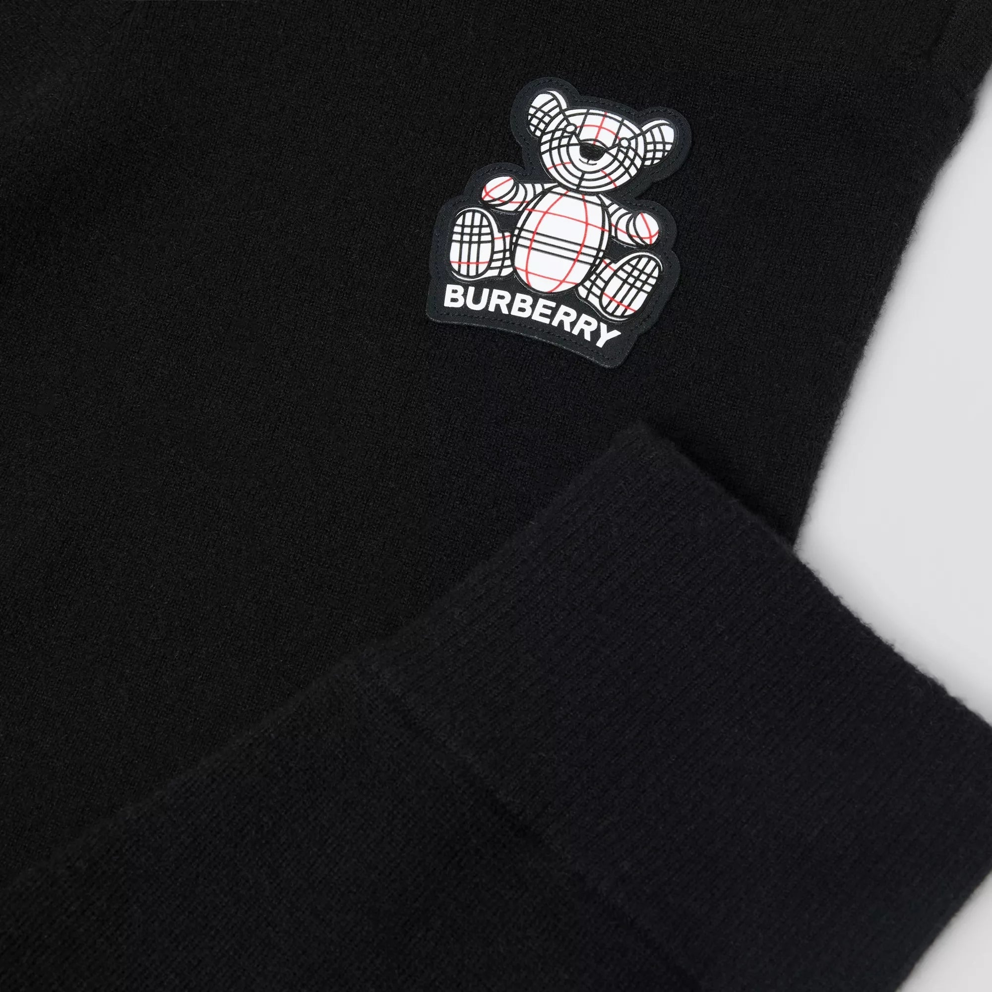 Girls Black Cashmere Knit Trousers