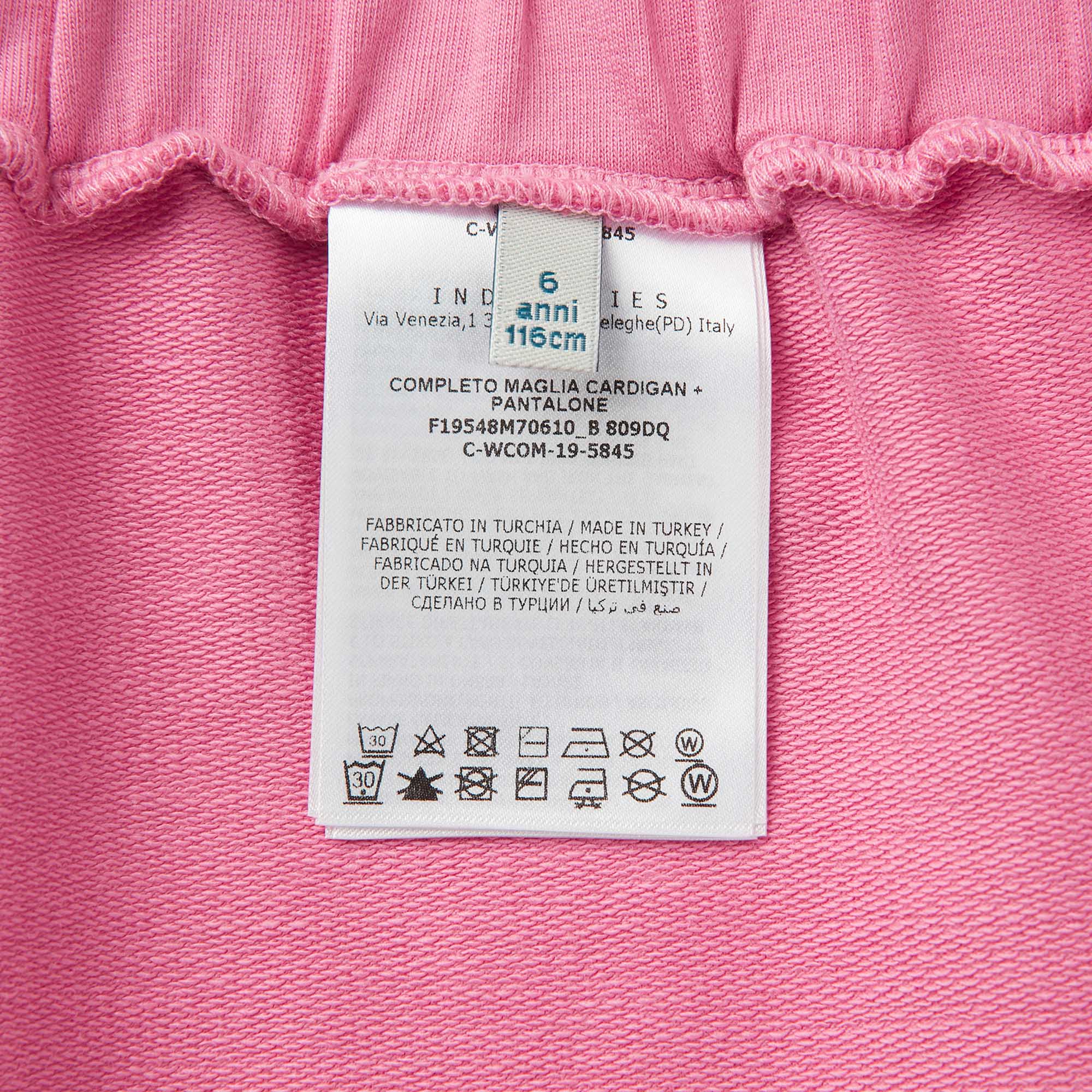 Girls Dark Pink Cotton Set