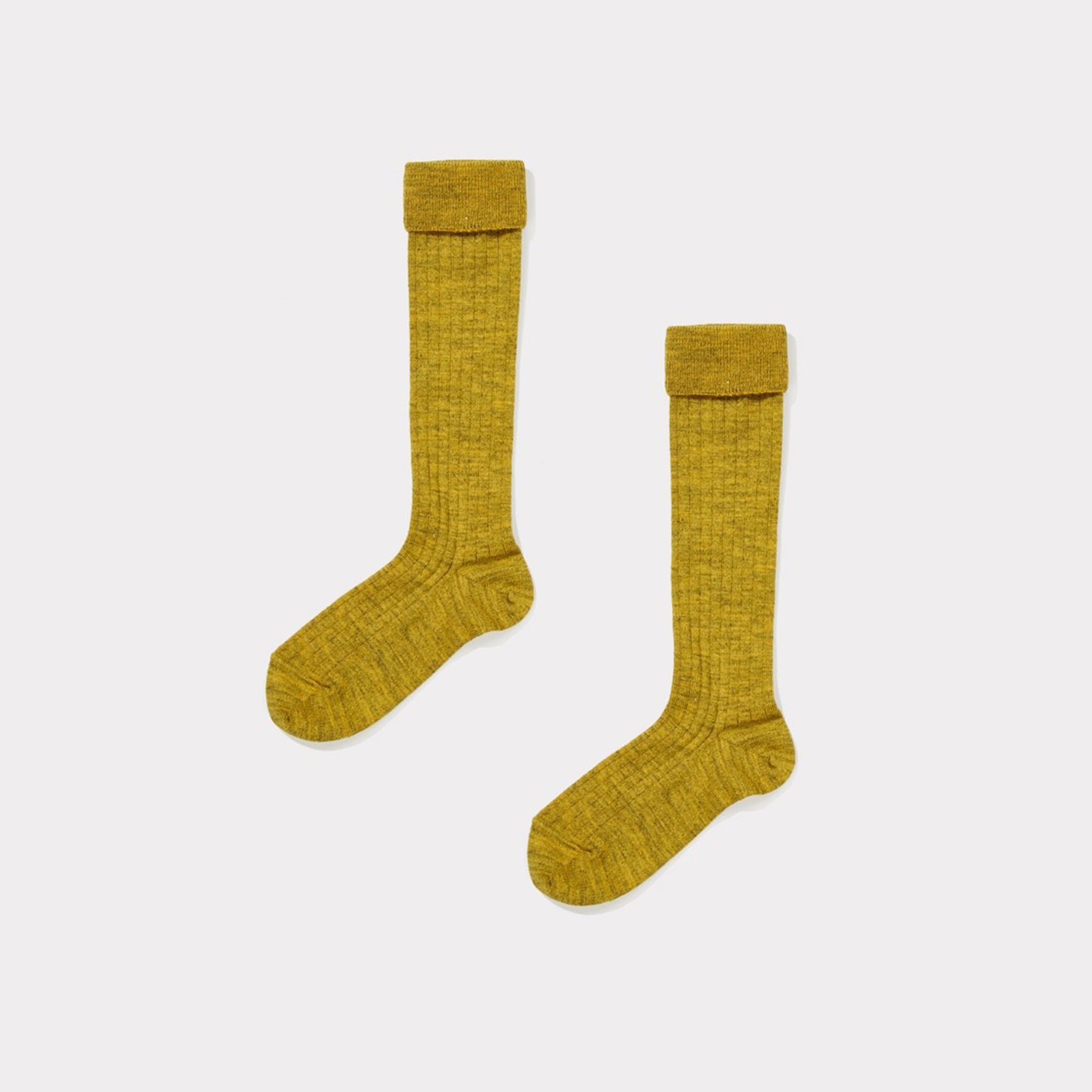 Girls Golden Straw Cotton Socks