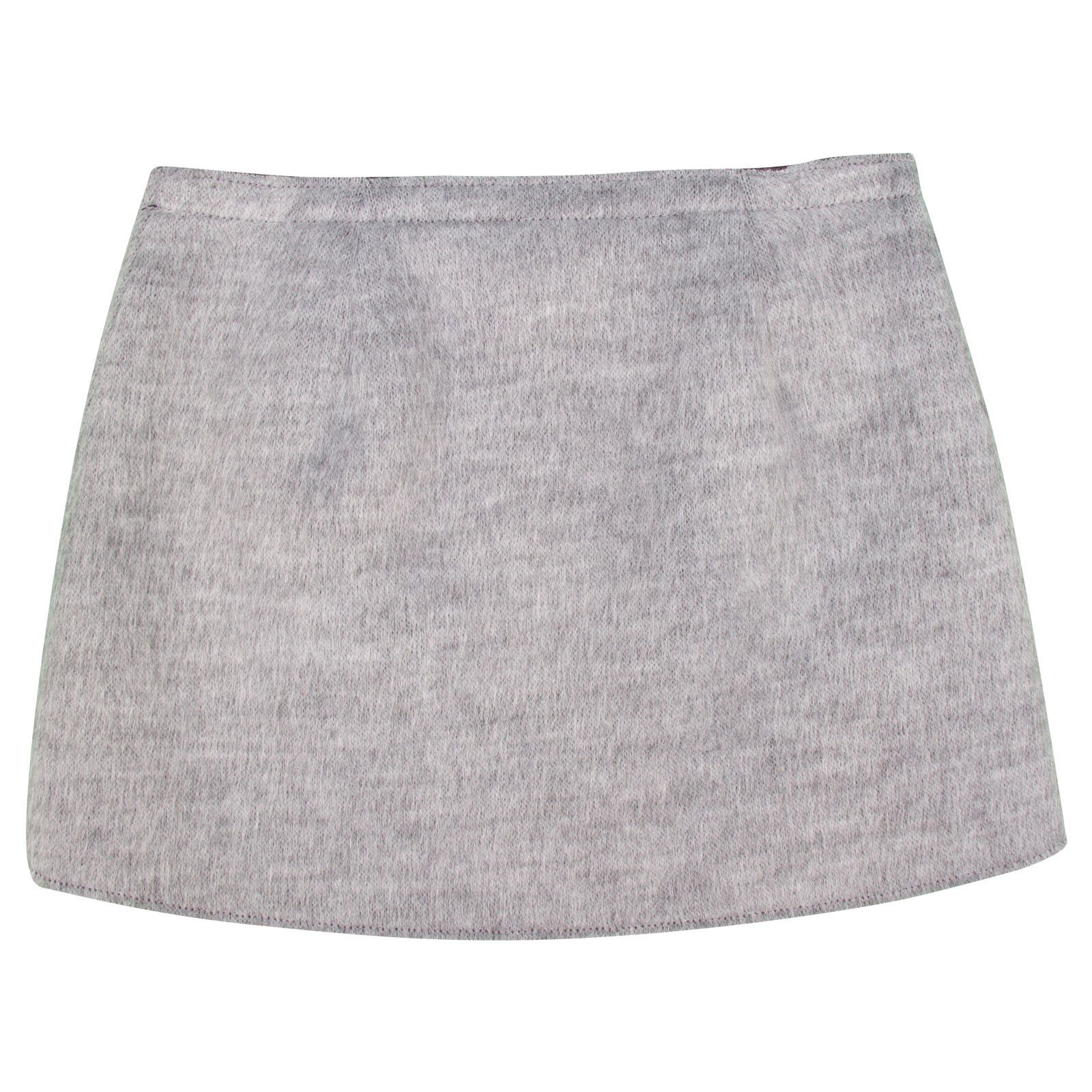 Girls Grey Pasted Synthetic Fur Acrylic Skirt - CÉMAROSE | Children's Fashion Store - 3